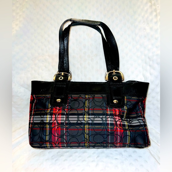 Coach Tartan SoHo Plaid Purse Vintage - Picture 5 of 13